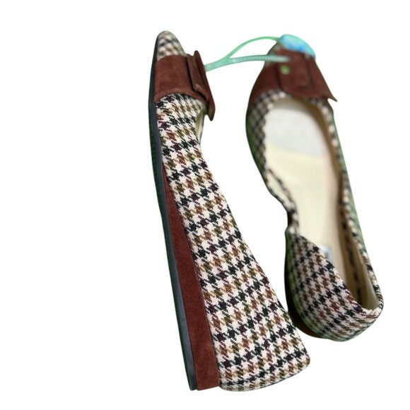 Alex Marie Houndstooth Ballet Flats with Suede Buckle Detail | Size 8.5 … - Picture 3 of 6